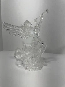Vintage Acrylic Trumpet Angel Figure Tree Topper Table Decor 9" x 5" - Picture 1 of 5