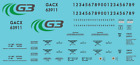 HO Scale - G3 Canada Covered Hoppers Decal Set