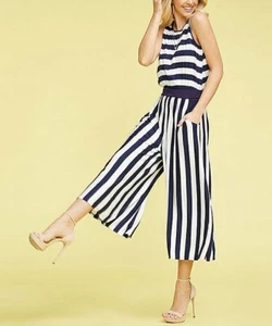 Navy Blouson Jumpsuit Size 1X - Picture 1 of 4