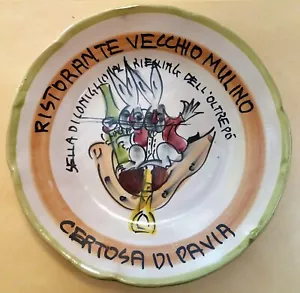 Dish Of Happy Memory 1983/Restaurant Old Mill (Certosa By Pavia) MC41 - Picture 1 of 4