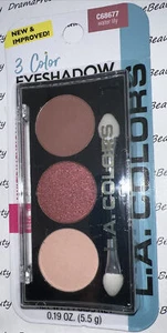 L.A. Colors 3 Color Eyeshadow Trio C68677 *WATER LILY* Matte Nude Burgandy Shmmr - Picture 1 of 12