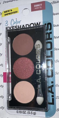 L.A. Colors 3 Color Eyeshadow Trio C68677 *WATER LILY* Matte Nude Burgandy Shmmr - Image 1 of 4