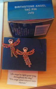 Avon Birthstone Angel Tac Pin - July Set of 2 - 2006 - Picture 1 of 1