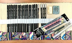29 pcs. Professional Drawing Artist Kit Set Pencils Sketch Charcoal Art Tools - Picture 1 of 4
