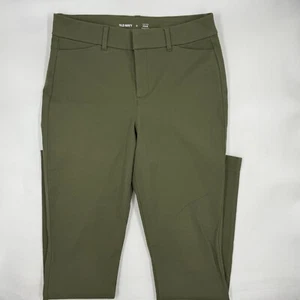 Old Navy Women's Pixie Pants Size 6 Green Cotton Blend Stretch Slim Ankle - Picture 1 of 10