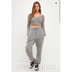 Grey Lab Scuba knit high rise sweat pants, Heather gray, Size M N32 - Picture 1 of 10