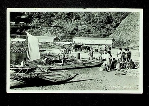 Nederlands Nieuw Guinea Ansichtkaart Hollandia, Vismarkt - Picture 1 of 2