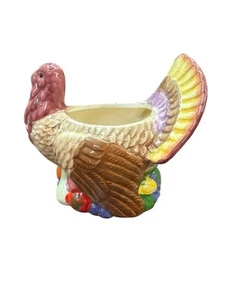 Vintage Japan Thanksgiving Turkey Flower Pot Holder Planter excellent condition - Picture 1 of 5