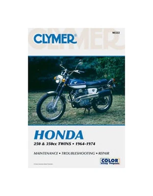 Shop Repair & Service Manual - Soft Cover Clymer CM322 68-72 Honda CB350 Twin - Image 1 of 2