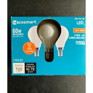 EcoSmart 60-Watt Equivalent A15 Dimmable LED Vintage Bulb 3pk - Picture 1 of 6