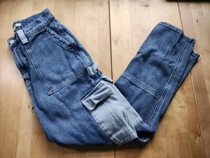 PacSun, Jean Carpintero Carga Novio Adolescente Niñas, Bicolor Medio Índigo, Talla 25 - Imagen 1 de 18