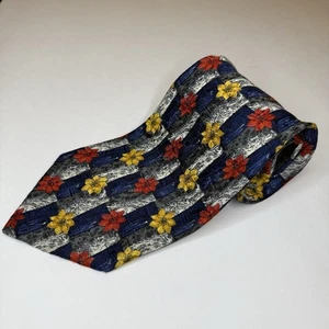 Ermenegildo Zegna Herren Krawatte Krawatte 100% Seide Hergestellt in Italien Blau Blumenmuster 4” x 58” - Bild 1 von 7