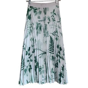 h&m gonna midi plissettata stampa vegetale donna taglia S - Foto 1 di 3