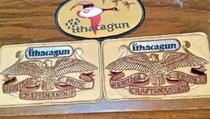 POSTEN VON 3 VINTAGE ITHACA GUN COMPANY BESTICKTE JAGDAUFNÄHER - NIE BENUTZT - Bild 1 von 4