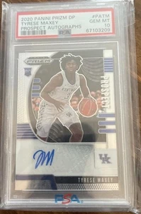 2020 Panini Prizm DP Tyrese Maxey Pros. Auto-Prizm #PATM PSA 10 PA-TM - Picture 1 of 2