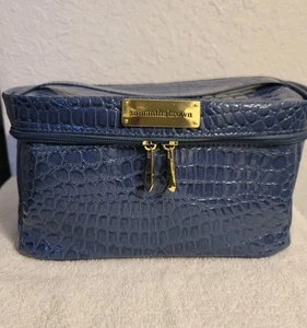 Estuche de cosméticos Samantha marrón cocodrilo - azul Bravo  - Imagen 1 de 3