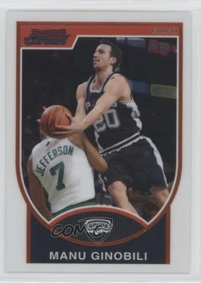 2007-08 Bowman Draft Picks & Stars Chrome Manu Ginobili #51 HOF - Image 1 of 2