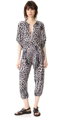 Auténtico mono para mujer Norma Kamali rectangular en gris leopardo talla XS Foto 1 de 4