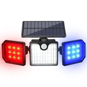 Solar Motion Sensor Lights - IP65 Waterproof Solar Strobe Wall Lights - Brigh... - Picture 1 of 8