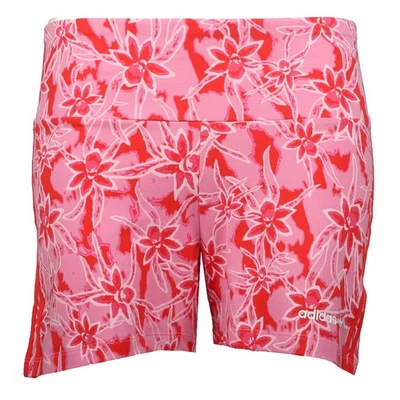 Pantalones cortos deportivos informales rosas para mujer Adidas con estampado integral IU0640-A Foto 1 de 3