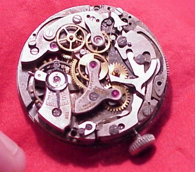 #4 Vintage 31mm SWISS Chronograph Wristwatch Movement Landeron 48 TELEMETER DIAL - Image 1 of 4