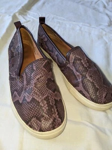 H&M Purple Faux Snakeskin Slip-On Shoes 7-7.5 - Picture 1 of 5