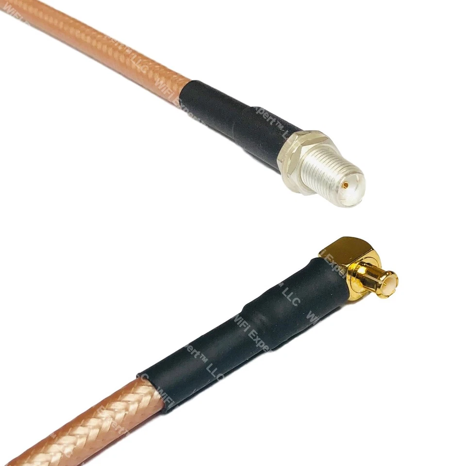 RG400 SMA FEMALE to MCX MALE ANGLE RF Cable FAST-SHIP LOT - Image 1 of 1