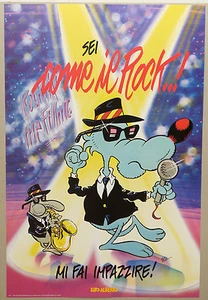 (PRL) 1989 LUPO ALBERTO ROCK MUSIC VINTAGE AFFICHE PRINT ART POSTER COLLECTION - Imagen 1 de 1