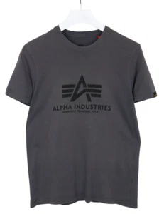 ALPHA INDUSTRIES T-Shirt Men's MEDIUM Short Sleeve Crew Collar Casual Grey - Picture 1 of 9