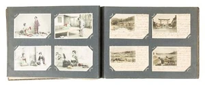 Japanisches chinesisches Fotoalbum mit verziertem Lackeinband - Bild 1 von 4