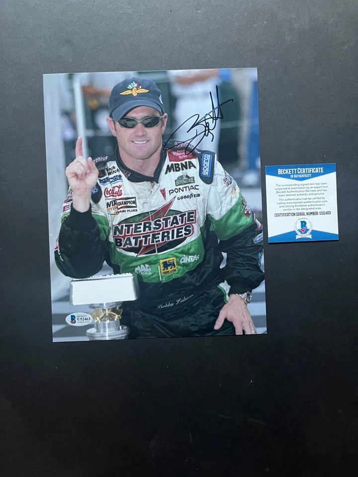 Foto firmada autografiada por Bobby Labonte Hot leyenda de Nascar 8x10 Beckett BAS certificado de autenticidad Foto 1 de 1