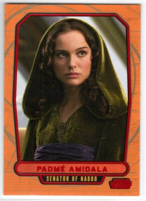 STAR WARS GALACTIC FILES SERIES 1 RED PARALLEL BASE #68 PADME AMIDALA 34/35 RARE - Image 1 of 2