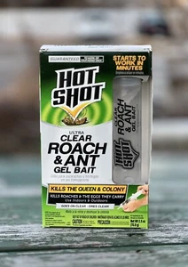 HOT SHOT Ultra Clear Roach & Ant Gel Bait Insect Killer Indoors Outdoors 2.5 oz - Picture 1 of 13