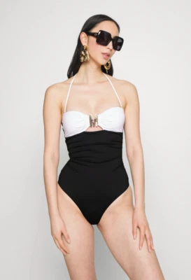 MOSCHINO Black/White Women's One-Piece Swimsuit Size: USA 38/L - Image 1 of 4