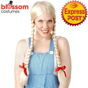 W521 Inga Bavarian Blonde Long Plaited Costume Hair Wig Oktoberfest Beer Maid - Picture 1 of 2