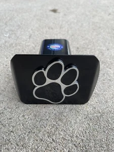 Car Hitch Cover Plug Cap Trailer Tow Receiver 2" Dog Paw Foot Black - Picture 1 of 10