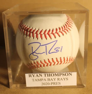 THOMPSON, RYAN 2020--PRES TAMPA BAY RAYS BASEBALL FIRMATO MLB AUTENTICO - Foto 1 di 2
