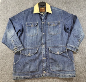 Walls Ranch Wear Denim Jacket Mens L Reg Blue Chore Barn Workwear Full Zip Snaps - Bild 1 von 16