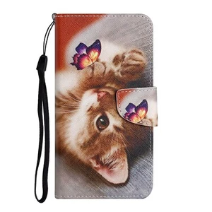 Cat Flip Phone Case For iPhone Samsung LG Sony OPPO Huawei Xiaomi Vivo Nokia - Picture 1 of 9
