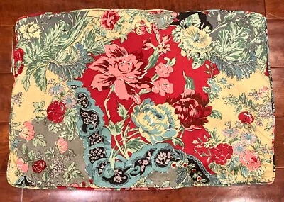 Bohemian Boho Floral Throw Pillow Cover Rose Colorful Custom 24" x 16" - Image 1 of 2