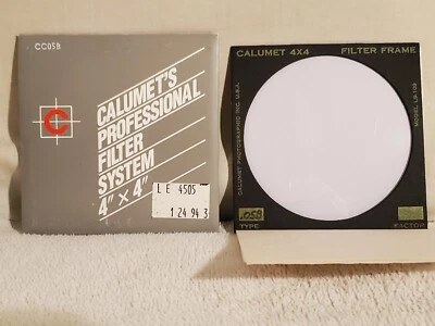 Calumet 4x4" CC05B Blue Color Compensating Filter In Filter Frame, Large Format - Image 1 of 4