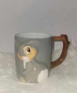 Auth Disney Thumper Sculpted Coffee Mug • Bambi Movie • Stick Handle • EUC