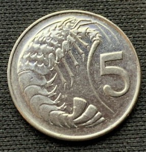 2002 Cayman Islands 5 Cents Coin Unc 2.5 Million Minted #K2277