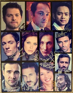 Authentic Supernatural Cast Signed Photo At Burbank Convention 14"X11" - Picture 1 of 10