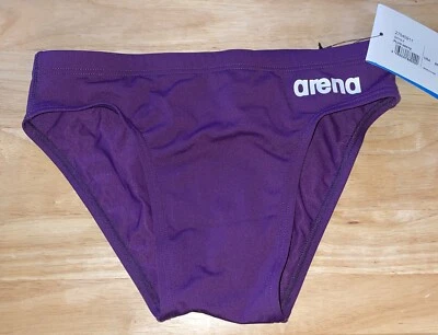 Arena Skys Brief 男式泳装 26 码梅子带白色标志 27540911 全新带标签 — 第 1/4 张图片