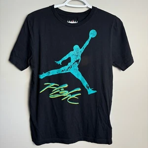Air Jordan Kid's Flight Graphic Short Sleeve Black T-Shirt Size XL (13-15y) - Picture 1 of 9