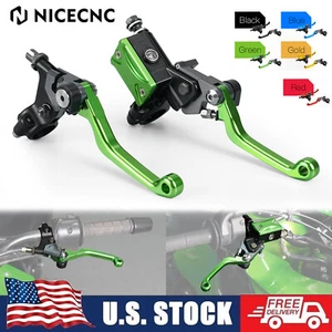 For Kawasaki Hydraulic Brake Cable Clutch Levers Assembly Dirt Bikes MX Enduro - Foto 1 di 23