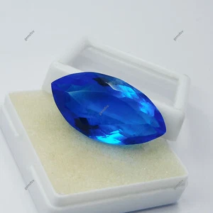 Laborgefertigter blauer Tansanit Marquise-Schliff 87,45 kt riesiger loser Edelstein zertifiziert - Bild 1 von 13