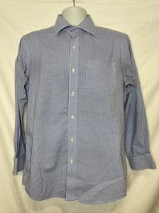Lauren Ralph Lauren Men's Button Down Dress Shirt Size 15.5 32/33 Blue Plaid - Picture 1 of 8