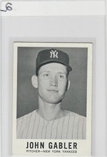 1960 LEAF #62 JOHN GABLER ROOKIE CARD RC NEW YORK YANKEES PITCHER WOW 